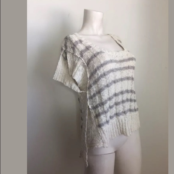 Free People Stripe Knit Sweater Tee - Picture 4 of 7